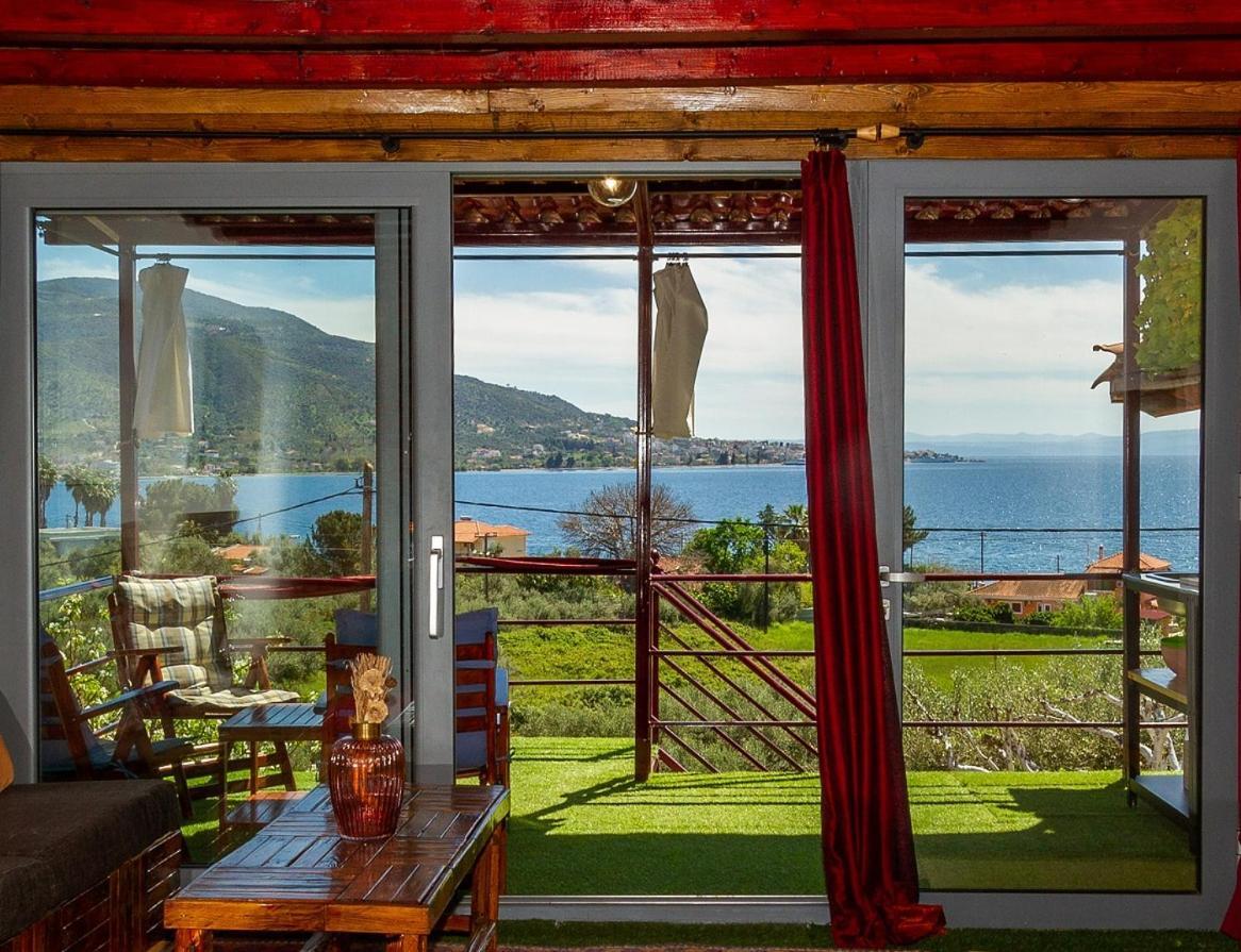 Cozy House With Amazing View! Διαμέρισμα Λουτρά Αιδηψού Εξωτερικό φωτογραφία